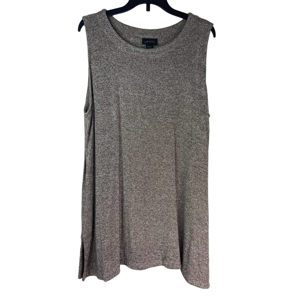 J.Jill Wearever Collection Womens Sweater Tank Size L Gray Tunic Side Slits